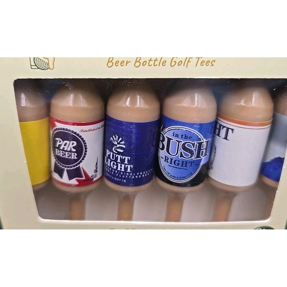 Putt Light Beer Bottle Golf Tees – Novelty Golf Gift‎ – Set of 6 - Picture 4 of 4